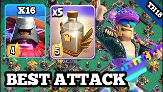 Thrower & revive spell attack I best th18 attack strategy clash of clans