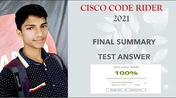 CISCO CODE RIDER SUMMARY TEST
