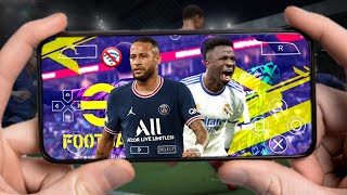 EFOOTBALL PES FIFA 22 ANDROID EUROPEUS GRÁFICOS PS5 ELENCOS NOVAS FACES REALISTAS ESTÁDIOS E KITS 22