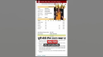 Class 12th up board topper rank 1 Mahak Jaiswal #upboard #class12 #intermediateresults #boardresult