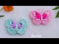 How To Crochet A 3D Butterfly I Step By Step Tutorial 