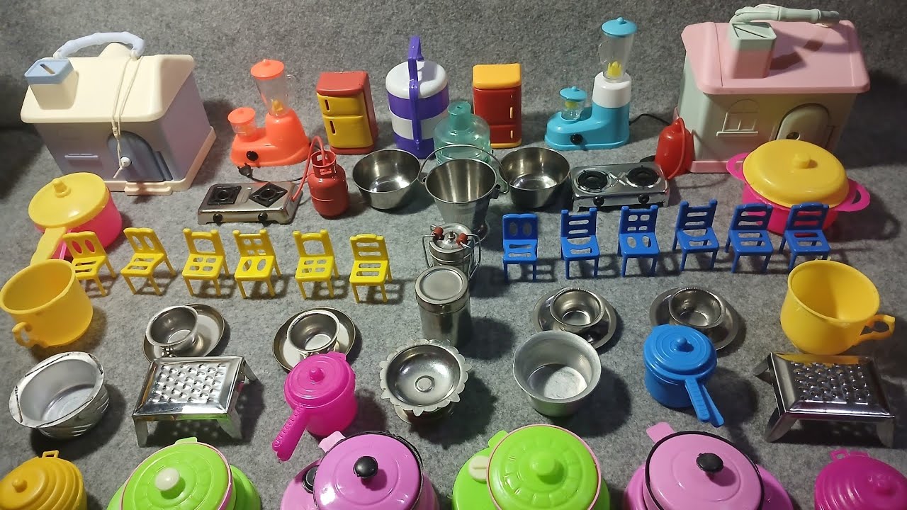 7:10 Minutes Satisfying With Unboxing Hello Kitty Kitchen Set | Miniature  Kitchen Playset Review 