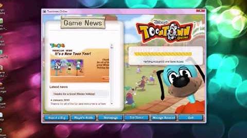 Toontown launcher error.