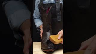 This Is How You Actually Clean Cowboy Boots #satisfying #diy