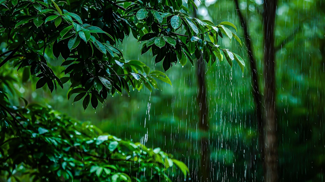 The Best Rain Sounds for Sleep on Forest Leaves | ASMR Nature Forest Rain to Cure Insomnia