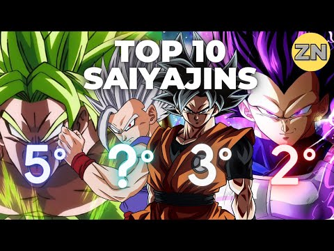 TOP 10 SAIYAJINS MAIS FORTES ATUALMENTE EM DRAGON BALL SUPER 