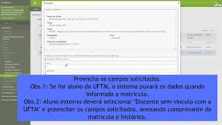 Siex Uftm - Inscrição De Creditação
