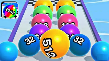 Ball Run 2048 Level Mobile Gameplay Walkthrough Android IOs Alltrailer Relaxing Video PERFECT SUPER