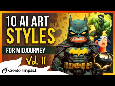 10 FUN Midjourney ART STYLES: Vol 11 (Midjourney Prompt tips!)