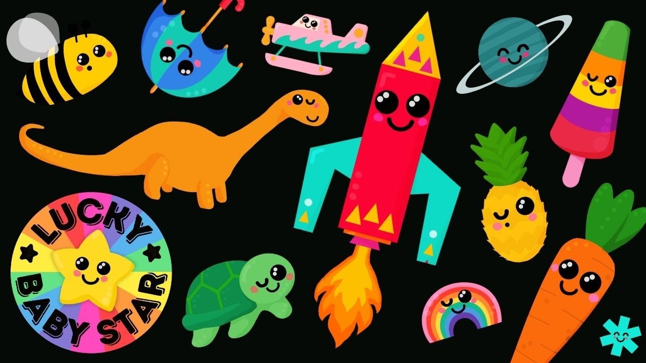 🐝 Lucky Baby Star Sensory Video Compilation! 🚀 Space Rockets, Dancing ...