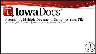 Assembling Multiple Documents using 1 Answer File