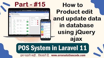 How to Product edit and update data in database using jQuery ajax in Laravel 11