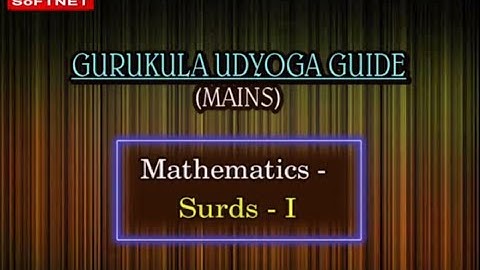GURUKULAM ||  Mathematics - Surds (Mains) - P1  || LIVE INTERACTION With R.L.N. Murthy