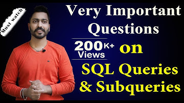 Lec-71: 3 Imp Questions on SQL basic Concepts | DBMS