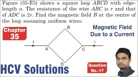 Figure shows a square loop ABCD with edge-length a. The resistance of the wire ABC is