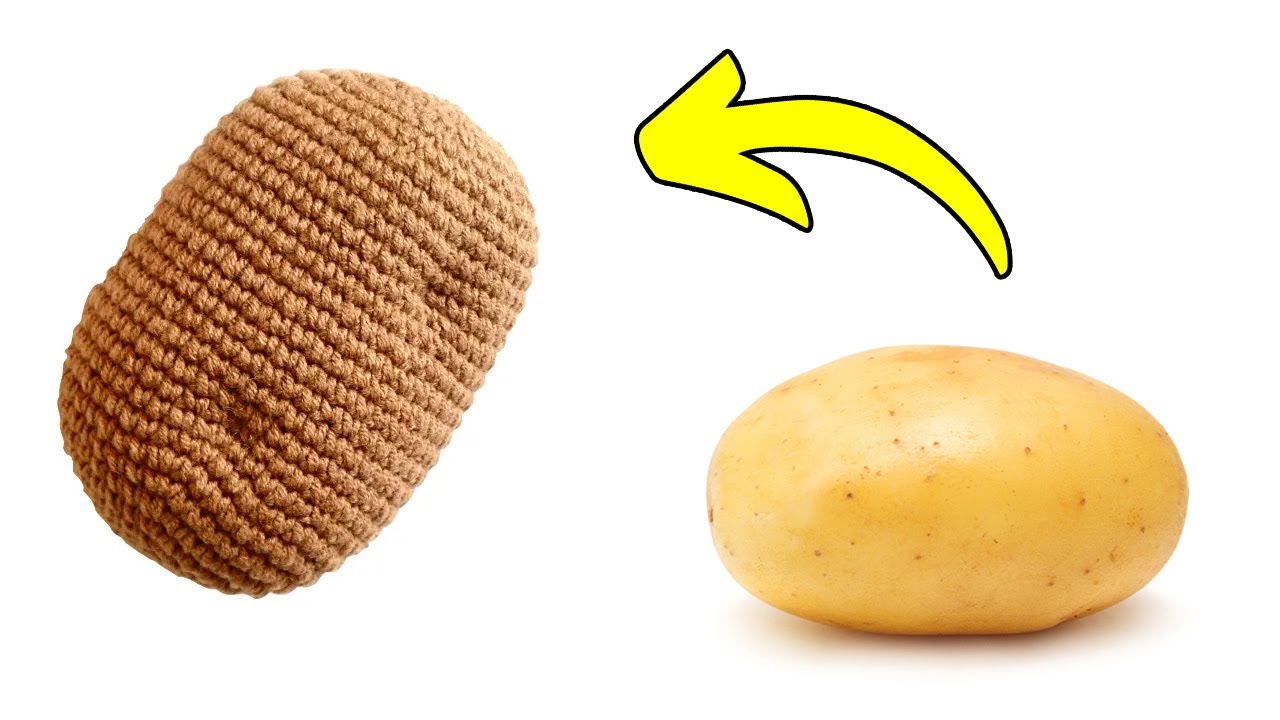 🥔 Crochet Potato Amigurumi Pattern, Vegtable Amigurumi