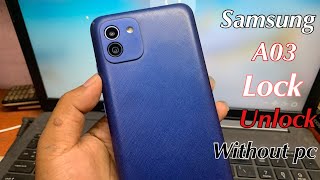 Samsung A03 Hard Reset Pattern Unlock