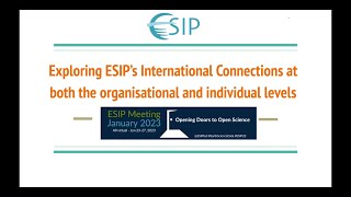 Exploring ESIP’s International Connections at both the organizational and individual levels