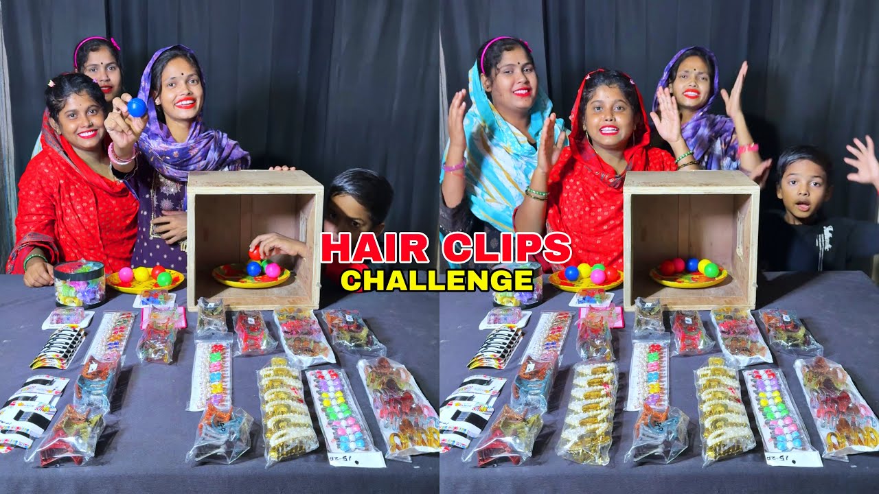 Unlimited Hair Clips Funny Challenge With Family #hairclip #challenge #funnychalleng