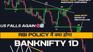RBI POLICY KHA JAYE GA BANKNIFTY INTRADAY LEVELS || #premarketanalysis