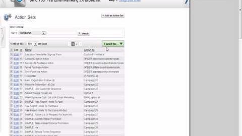 Infusionsoft-How to Create an action set to remove a tag then add a new tag