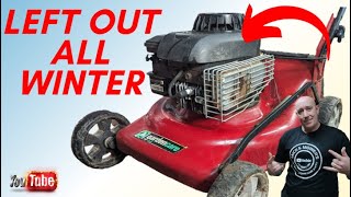 lawn Mower won't start after sitting all winter. SIMPLE FIX