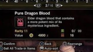 monster hunter world iceborne how to get pure dragon blood