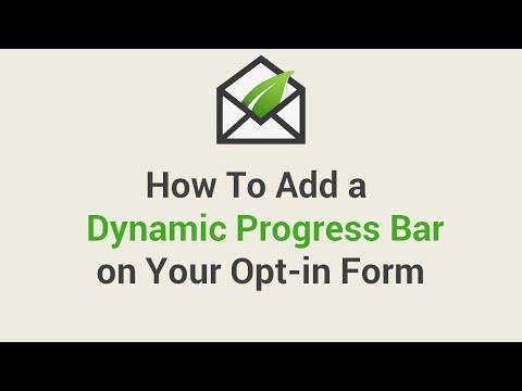 How To Add a Dynamic Progress Bar on Your Opt-in Form