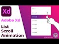 List Scroll Animations | Adobe XD Tutorial Series