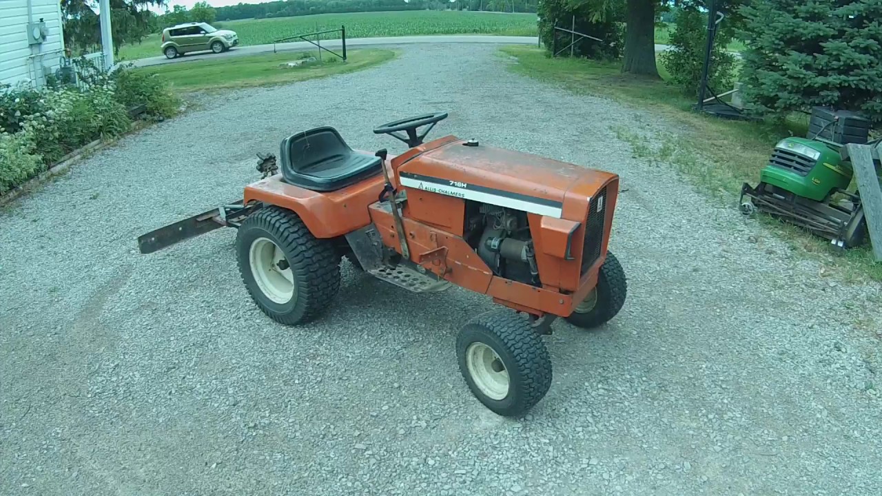 1971 Allis Chalmers 716H with homemade grader blade YouTube