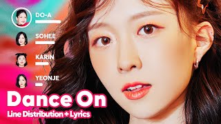 Alice - Dance On Line Distribution Lyrics Karaoke Patreon Requested