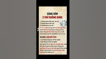 Hàng xóm 3 thứ không khoe Họ hàng 2 kiểu nên tránh  #bahadi #xuhuong