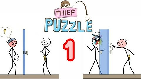 Thief Puzzle - Funny Stickman Brain Puzzle Game Part1 Levels 1-40 (Android Gameplay)