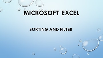 Sorting and Filter In Excel || How to Sort Data