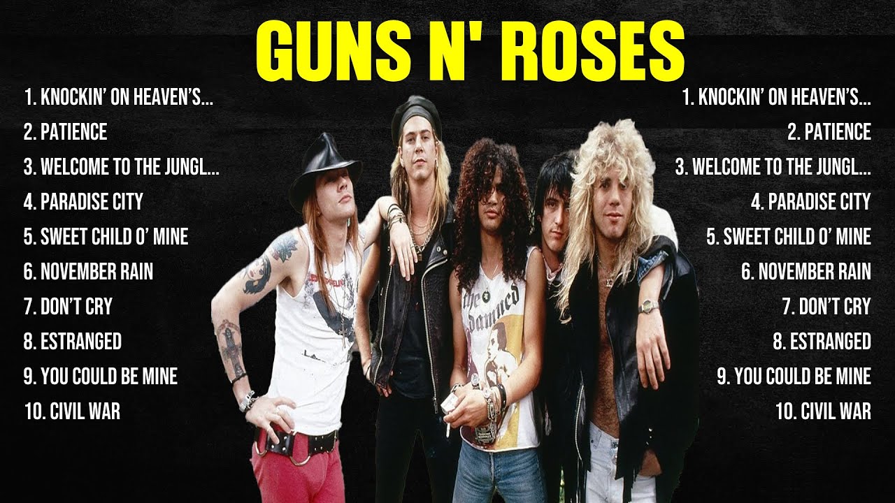 Guns N' Roses Greatest Hits 2024   Pop Music Mix   Top 10 Hits Of All Time