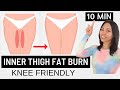 Knee friendly INNER THIGH FAT BURN, 10 min daily workout in bed to get slimmer thighs. DAY 2/7