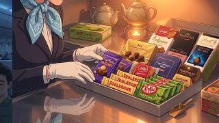 Organizing International Snacks Collection | ASMR | Cozy Aircraft Galley | Soft Rain | Sleepy Cabin screenshot 4