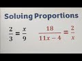 Proportions and Solving for X