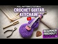 How to Crochet amigurumi Keychain | Crochet Guitar tutorial ( beginner-friendly) | Step by step