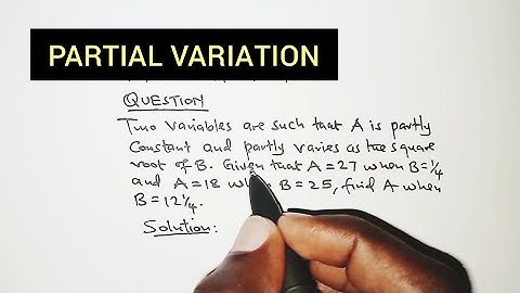 FORMULAE||VARIATION||partial variation