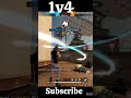 1v4 cluch 🤯😅😱 kingfisher gun god #shorts#short