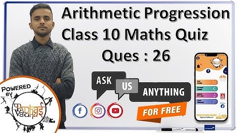Quiz solving and Explanation Q26 | Arithmetic Progression (AP) | Class 10 Maths | Padhai Vadhai Quiz