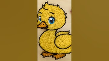 Final Touch on This Cute Duck String Art Name Sign 🐤💛 | Nursery Room Decor #shorts