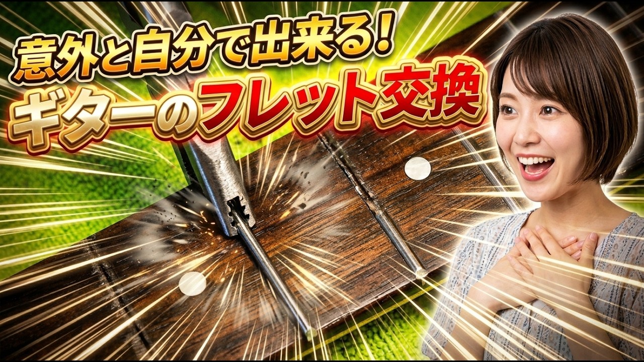 意外と自分で出来る！ギターのフレット交換 - YouTube