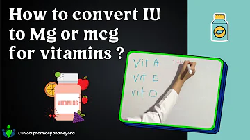 How do you convert IU to mg?