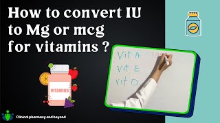 How to convert IU to Mg or mcg  for vitamins ? screenshot 2