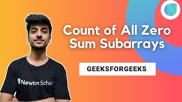 Count of All Zero Sum Subarrays