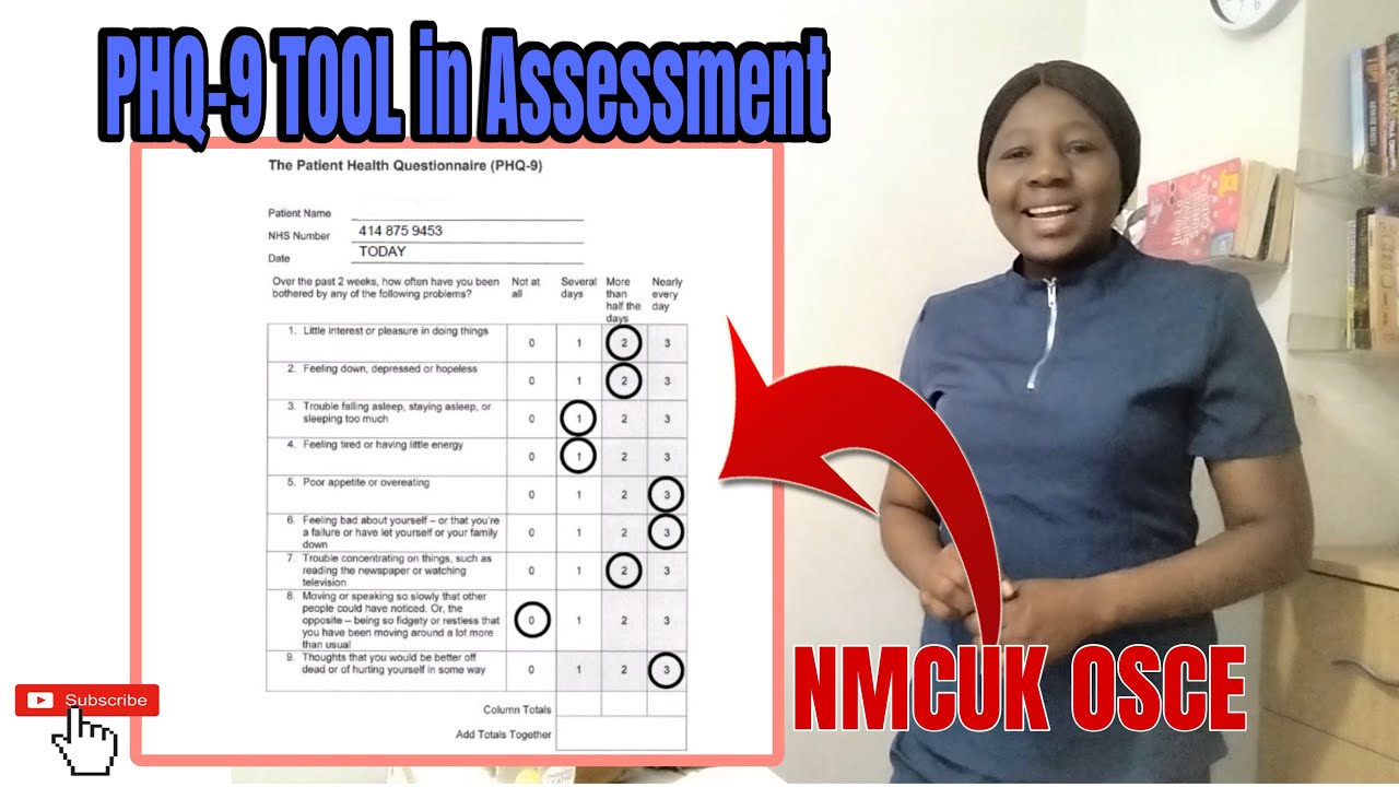 NMC OSCE A - E Assessment - Using PHQ-9 