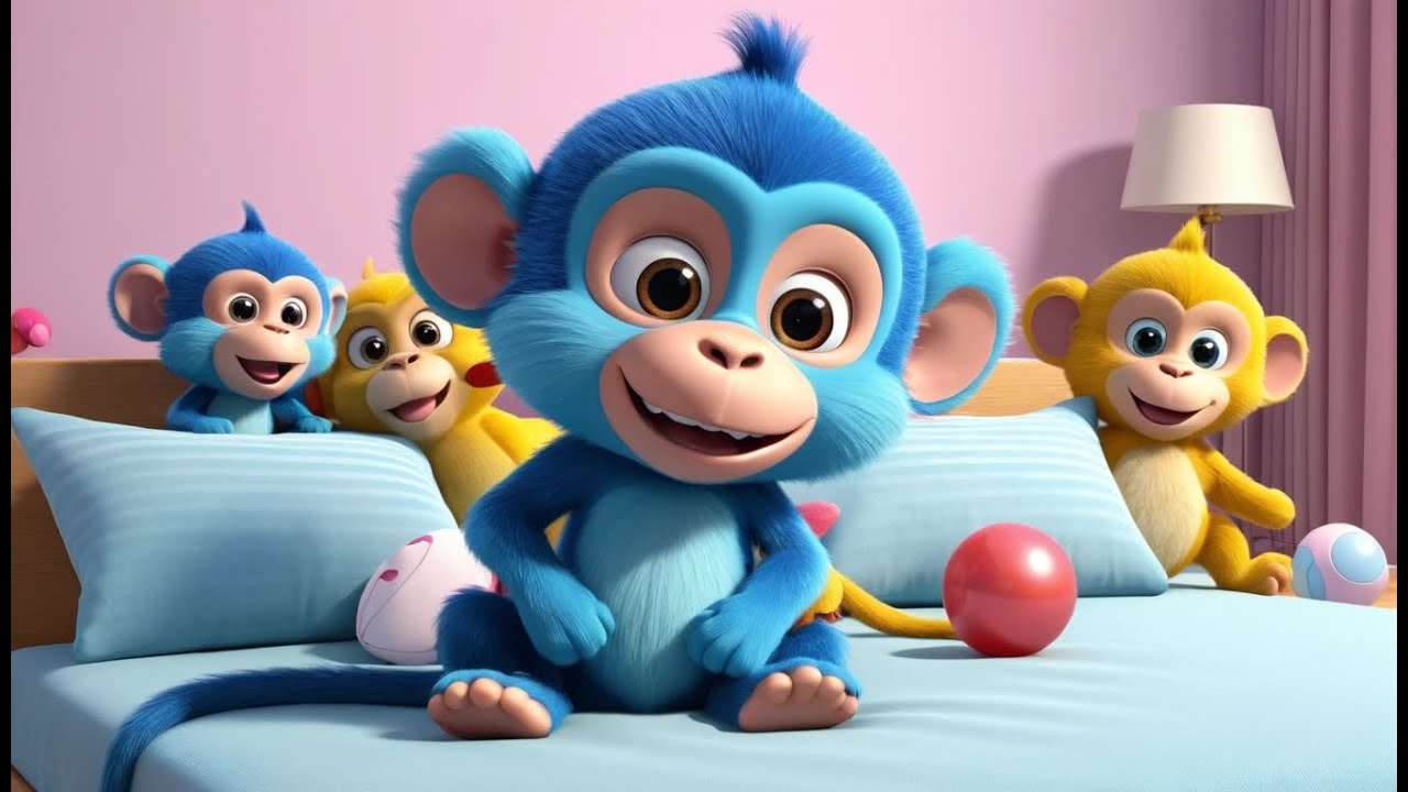 Five Little Monkeys Jumping on the Bed | Fun Nursery Rhyme for Kids ...