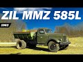 Old soviet dump truck start in over 10 years  zil mmz585 1962      585
